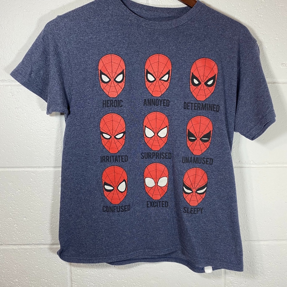 Marvel Blue Spider-Man T-shirt Size Large